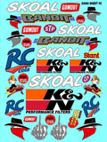 White Vinyl Gloss Skoal Bandit Sheet 55 Stockcar Vinyl R/C Racing Sponsor Sticker Small-1/24-1/16th Scale Model Decal Sticker Radio Control Lexan Body-Graphics for R/c Cars, Boats, Trucks Scale Model–Die-Cut