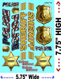 Racing Sponsor Sticker Gang Sheet 64-1/16-1/12-1/10th Scale White Vinyl R/C Model Decal Sticker Sheet Radio Control Lexan Body - Decorate Your R/c Cars, Boats, Trucks Other Scale Model Kit