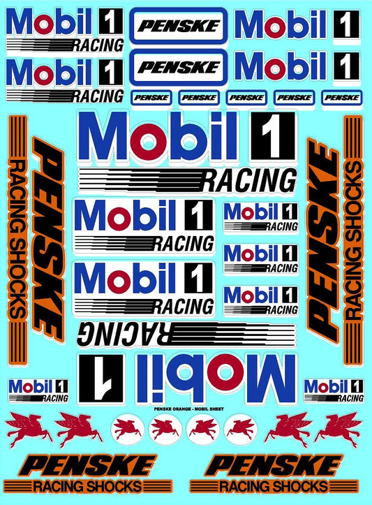Clear Matte Vinyl Mobil Orange- 1/16-1/12-1/10th Scale R/C Model Decal Sticker Sheet Radio Control Lexan Body