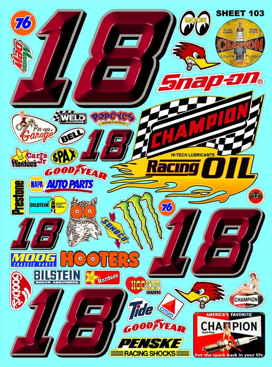 Clear Matte Vinyl Sheet 103 - 1/16-1/12-1/10th Scale R/C Model Decal Sticker Sheet Radio Control Lexan Body