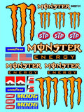 Clear Matte Finish Vinyl Monster Orange Sheet 61 R/C Stockcar Vinyl R/C Racing Sponsor Sticker Small-1/24-1/16th Scale Model Decal Sticker Radio Control Lexan Body-Graphics for R/c Cars, Boats, Trucks Scale Model–Die-Cut