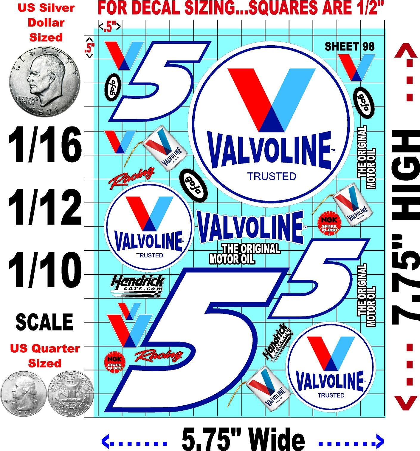 Clear Matte Vinyl Sheet 98 - 1/16-1/12-1/10th Scale R/C Model Decal Sticker Sheet Radio Control Lexan Body