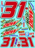 Clear Matte Finish Vinyl Sheet 89 R/C Stockcar Vinyl R/C Racing Sponsor Sticker Small-1/24-1/16th Scale Model Decal Sticker Radio Control Lexan Body-Graphics for R/c Cars, Boats, Trucks Scale Model–Die-Cut