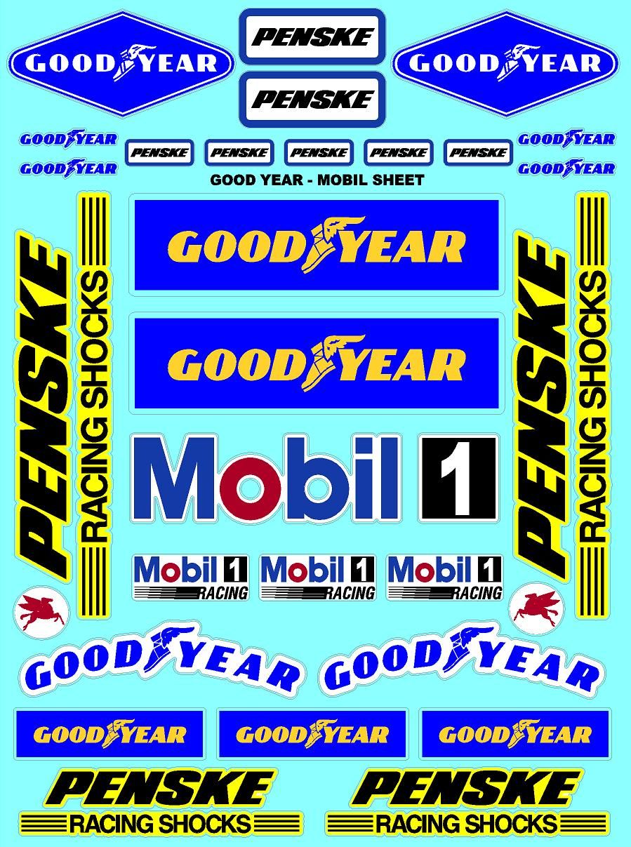 Clear Matte Vinyl Mobil Yellow- 1/16-1/12-1/10th Scale R/C Model Decal Sticker Sheet Radio Control Lexan Body