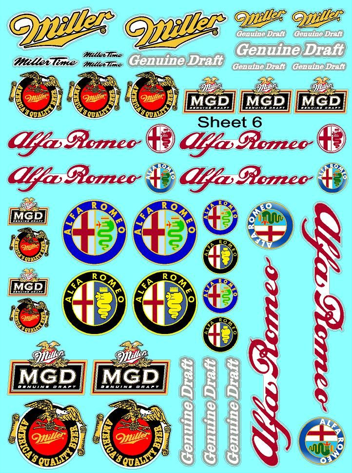 Clear Matte Vinyl Sheet 6 - 1/16-1/12-1/10th Scale R/C Model Decal Sticker Sheet Radio Control Lexan Body