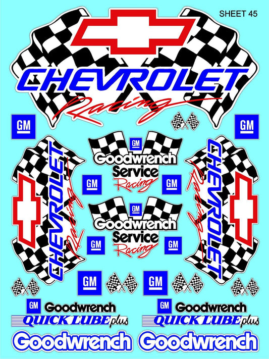 White Vinyl Gloss Sheet 45 Stockcar Vinyl R/C Racing Sponsor Sticker Small-1/24-1/16th Scale Model Decal Sticker Radio Control Lexan Body-Graphics for R/c Cars, Boats, Trucks Scale Model–Die-Cut