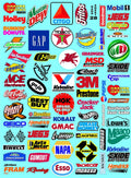 White Vinyl Gloss Sheet 28 Stockcar Vinyl R/C Racing Sponsor Sticker Small-1/24-1/16th Scale Model Decal Sticker Radio Control Lexan Body-Graphics for R/c Cars, Boats, Trucks Scale Model–Die-Cut