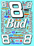 Racing Sponsor Sticker Gang Sheet 75-1/16-1/12-1/10th Scale White Vinyl R/C Model Decal Sticker Sheet Radio Control Lexan Body - Decorate Your R/c Cars, Boats, Trucks Other Scale Model Kit