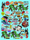 Clear Matte Finish Vinyl Sheet 104 Rat Rod R/C Stockcar Vinyl R/C Racing Sponsor Sticker Small-1/24-1/16th Scale Model Decal Sticker Radio Control Lexan Body-Graphics for R/c Cars, Boats, Trucks Scale Model–Die-Cut