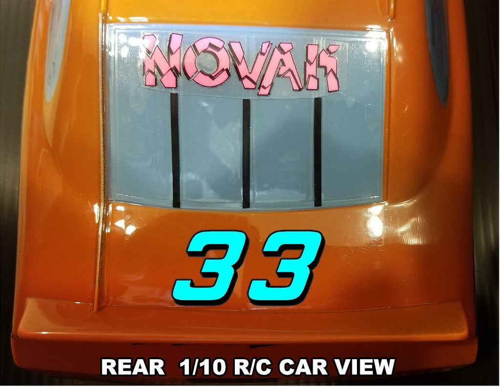 BURGANDY W/ outline #6 Racing Numbers Vinyl Decal Sheet -Nascar-GMC