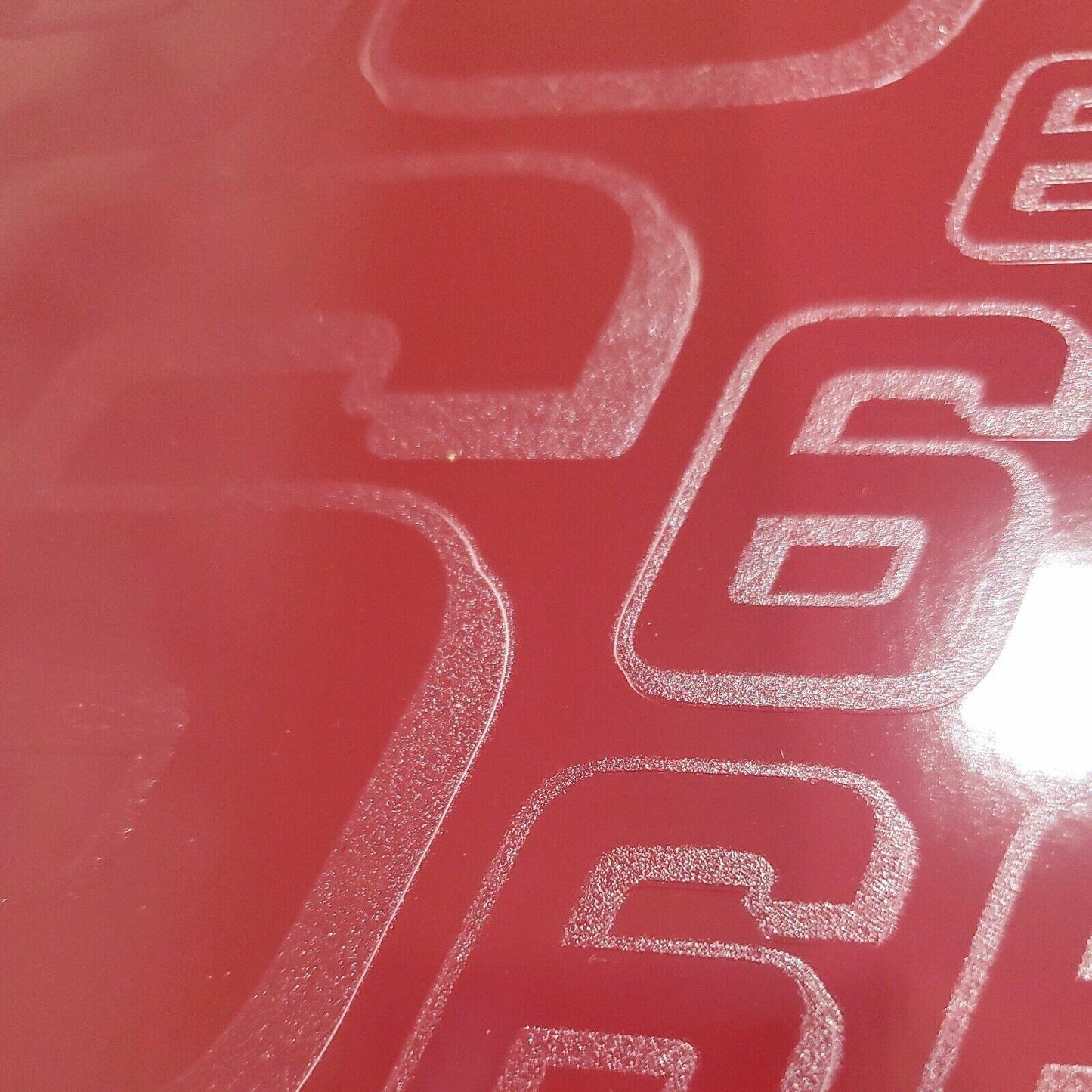 BURGANDY W/ outline #6 Racing Numbers Vinyl Decal Sheet -Nascar-GMC