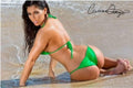 Carmen Ortega Green Swimsuit Poster 24x36 W