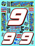 White Vinyl Gloss Sheet 21 Vinyl R/C Racing Sponsor Sticker Small-1/24-1/16th Scale Model Decal Sticker Radio Control Lexan Body-Graphics for R/c Cars, Boats, Trucks Scale Model–Die-Cut