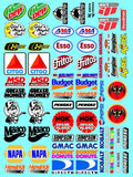 Clear Matte Finish Vinyl Sticker Variety Sheet 27 Variety - 1/12 to 1/10th Scale R/C Model Decal Sticker Sheet Radio Control Lexan Body