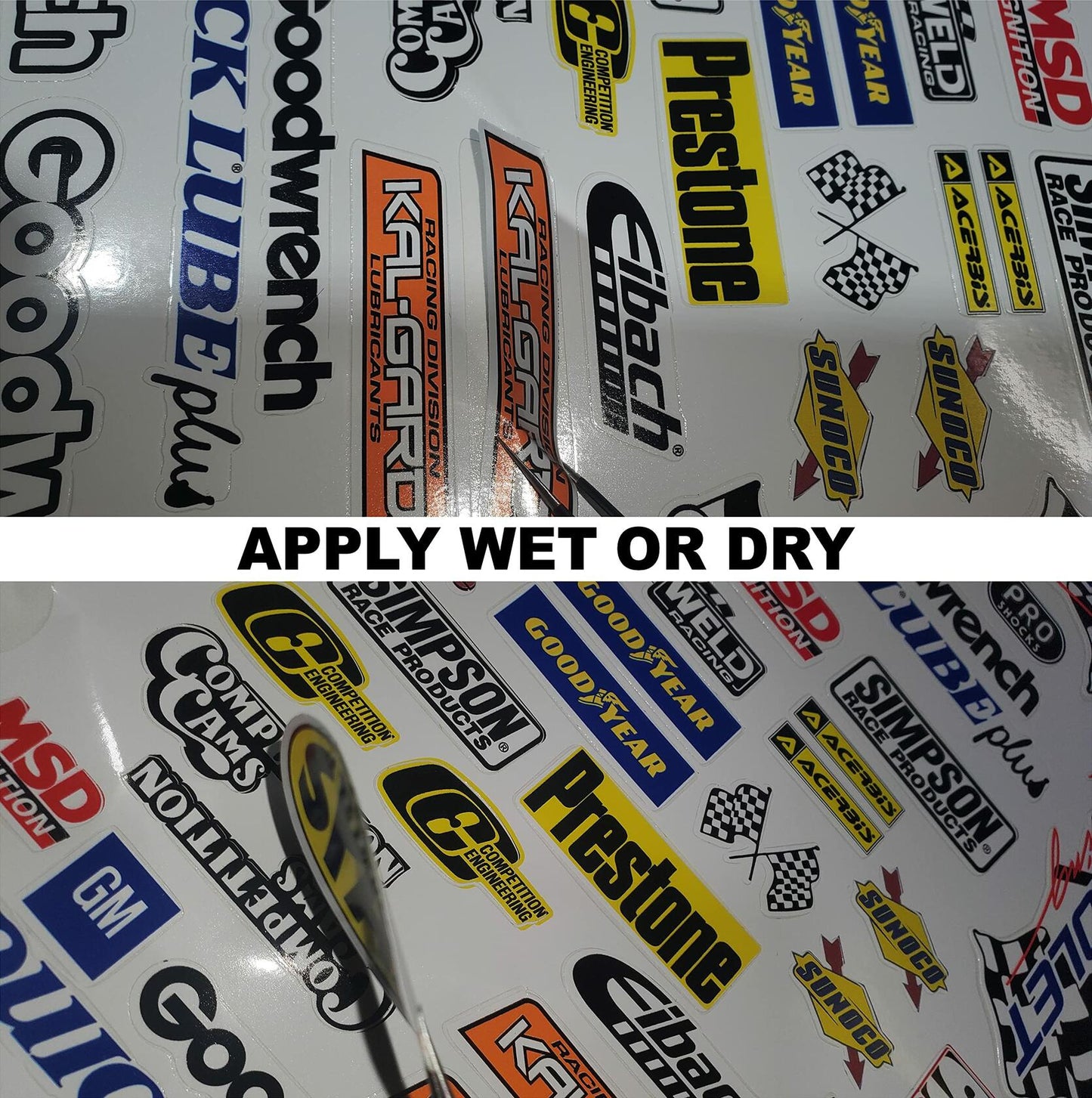 White Gloss Vinyl Sponsor Racing Sticker Gang Sheet 26-1/10 Scale White Vinyl R/C Model Decal Sticker Sheet Radio Control Lexan Body - Decorate Your R/c Cars, Boats, Trucks Other Scale Model Kit.