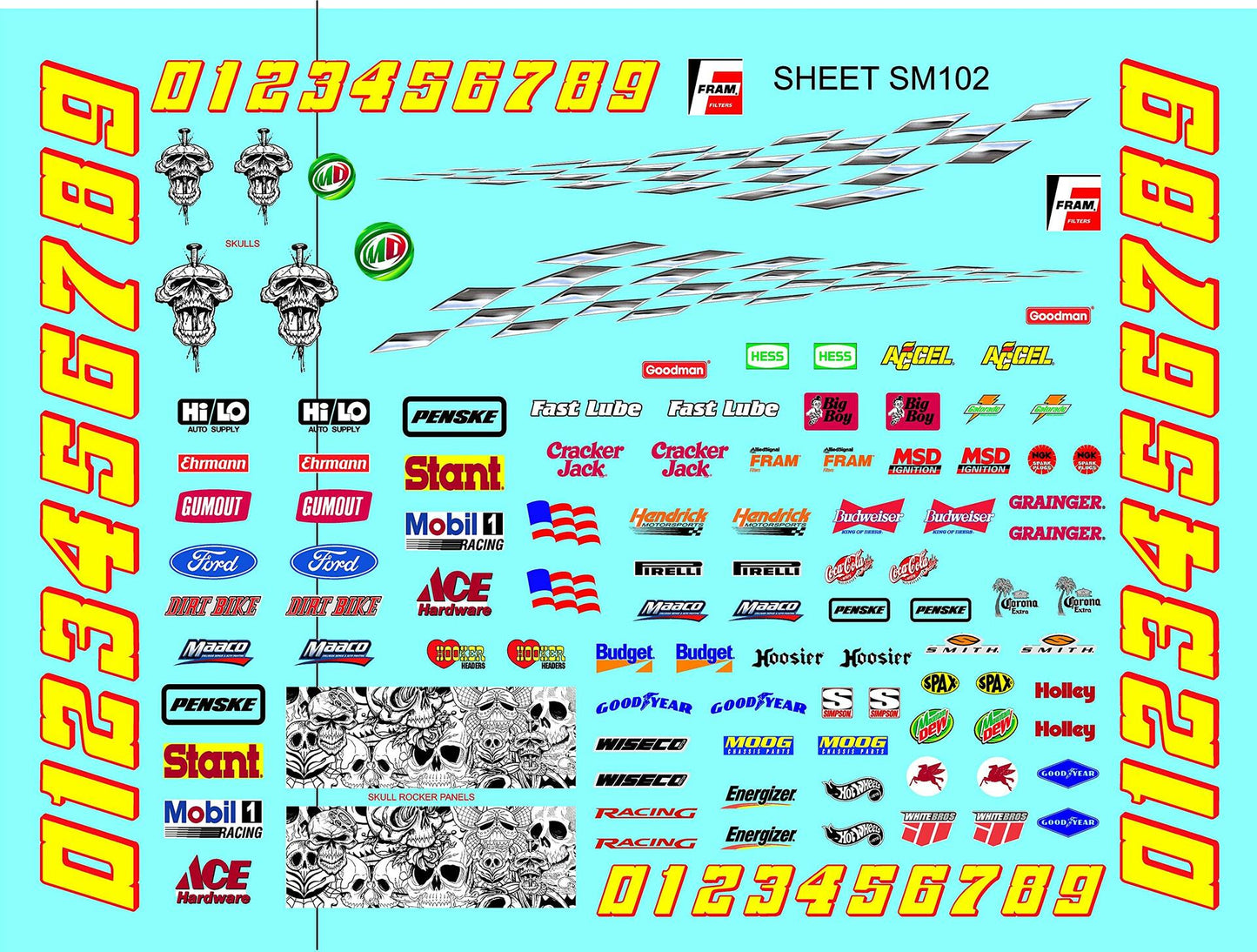 White High Gloss Vinyl Die-Cut to Shape Sm-102 - R/c & Slot Car 1/24-1/18th Scale and Smaller Autographic Detailing Body/Shell for Lexan-Polycarbonate and monocoat