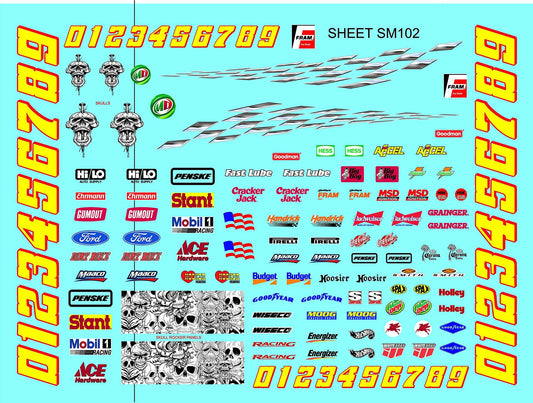 White High Gloss Vinyl Die-Cut to Shape Sm-102 - R/c & Slot Car 1/24-1/18th Scale and Smaller Autographic Detailing Body/Shell for Lexan-Polycarbonate and monocoat